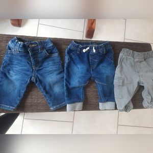 0/3 months infant jeans. 3 pairs